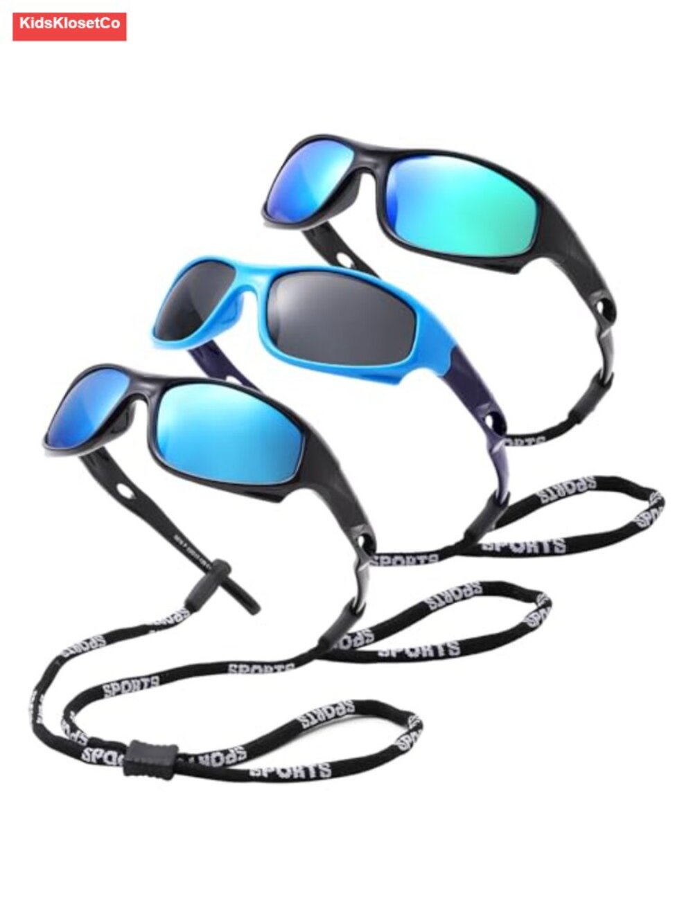 Polarized Sports Sunglasses with Strap for Kids
